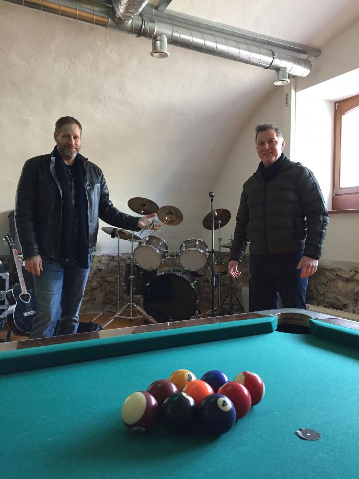 Bürgermeister Patrick Becker mit Jugendreferent Carsten Meurer